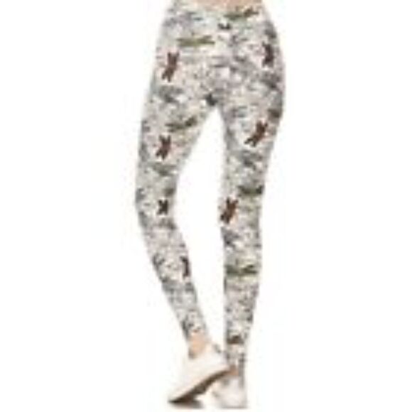 XPlus Size Dragonfly Print Full Length Slim Fit Leggings with High Elastic - Picture 7 of 9